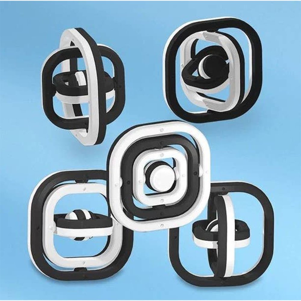 Pack of 4 Triple Flipping Square Spinner Stress Buster Toy